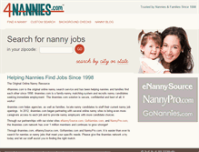 Tablet Screenshot of 4nannies.com